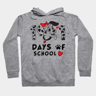 100 Days Of School Dalmatian Dog Boy Kid 100th Day Of School Hoodie